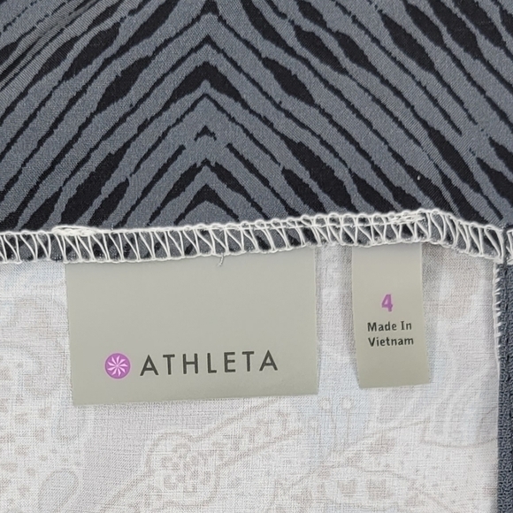 Athleta Pack Ewerywhere Green/Grey Paisley Dress #359 Size 4 - Picture 9 of 13